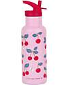A Little Lovely Company Borraccia Termica in Acciaio Inossidabile - 500 ml - Ciliegie Borracce non Termiche
